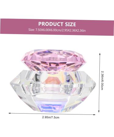 minkissy 1pc Nail Art Crystal Cup Clear Container Shot Glass with Lid Acrylic Liquid Powder Dish Acrylic Liquid Dish with Lid Nail Art Dappen Dish Nail Art Manicure Care Tools 7.5x6cm Pink - Buy Online on GoSupps.com