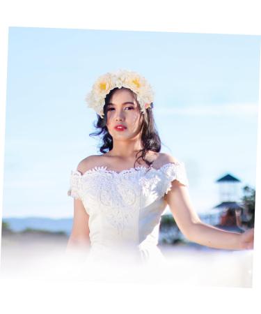 Beavorty Flower Headband Garland Vintage Decor Retro Decor Flower Headpiece Hair Decoration Flower Hair Accessories for Women Prom Headpiece White The Photo Cosplay Travel Fabric - Buy Online on GoSupps.com