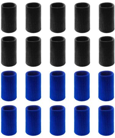 20 PCS Blue Black Finger Sleeves Protectors for Pain Relief - Elastic Thumb Sleeves for Arthritis & Trigger Finger Support - Buy Online on GoSupps.com