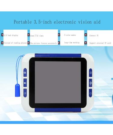 Portable Digital Magnifier Portable Digital Magnifier 3.5" Rechargeable Visual Electronic Reading Aid with Magnification Adjustment for The Elderly Support TV Output - Buy Online on GoSupps.com