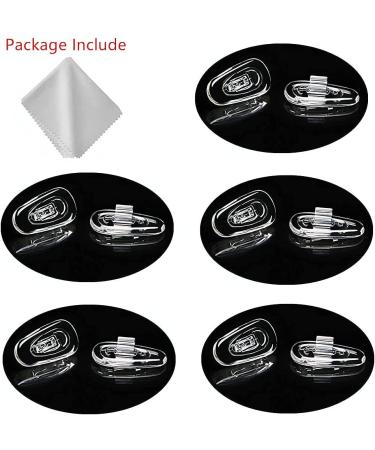 BEHLINE Soft Silicone Push-in Glasses Nose Pads - 5 Pairs | Anti-Slip Replacement Nose Piece for Eyeglasses and Sunglasses | Clear Slide-on Nose Guards (15mm Teardrop-Shape) - Buy Online on GoSupps.com