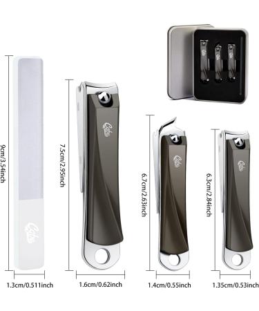 CGBE Nail Clippers Set - Ultra Sharp Stainless Steel Kit for Men and Women (4 pcs) - Buy Online on GoSupps.com