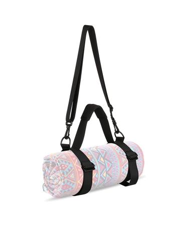 WISDING Yoga Mat Strap, Portable Yoga Mat Sling, Picnic Blanket Strap with Adjustable Shoulder Strap & Handle for Festivals Picnics Camping Motorcycle Bedroll Pilates