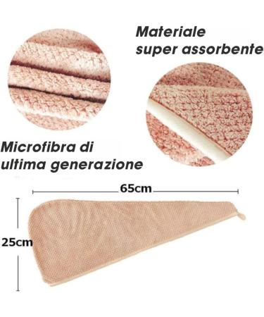 Super Absorbent Microfiber Fleece Turban Hair Towel - Quick Drying Hood for Curly & Smooth Hair - Buy Online on GoSupps.com