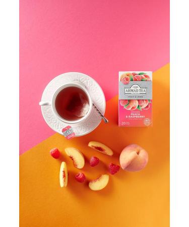 Ahmad Tea Peach & Raspberry Infusion - 20 Teabag Peach 20 Count (Pack of 1) - Buy Online on GoSupps.com