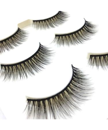 Sunniess Hair Faux Mink False Eye lashes Long Cross Volume Dramatic Lashes Natural Look Makeup Thick Black Fake EyeLashes 3d-08 - Buy Online on GoSupps.com