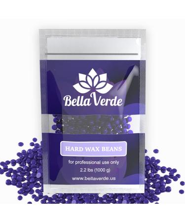 Bella Verde Wax Beans 2.2lb - Hard Wax Beads for Women and Men -Hot Wax for Brazilian Body Legs Eyebrows Face Lips Armpits LAVENDER