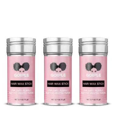 Goiple Wax Stick for Hair Hair Pomade Stick Long-Lasting Styling Wax Stick Hair 3 Packs