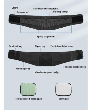 Lower Backrest Support Belt for Men & Women - Decompression Pain Relief for Herniated Disc & Scoliosis - Black Large - Buy Online on GoSupps.com