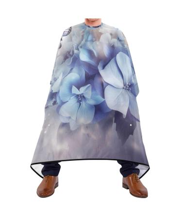 Waterproof Barber Cape -hydrangea purple Cheetah Haircut Bib for Men Unisex Hair Cutting Cape(8rp1a)
