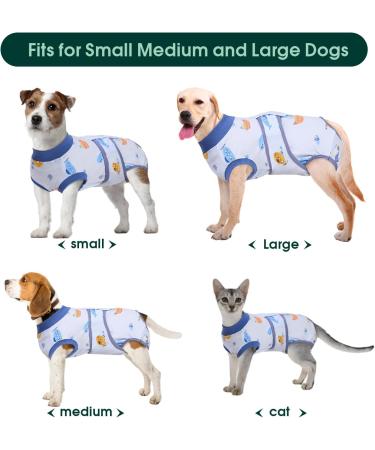 Kuoser Dog Recovery Suit for Male Dogs - Breathable Post-Surgery Body with Leakage Protection - XXL Blue Boat (1 Pack) - Buy Online on GoSupps.com