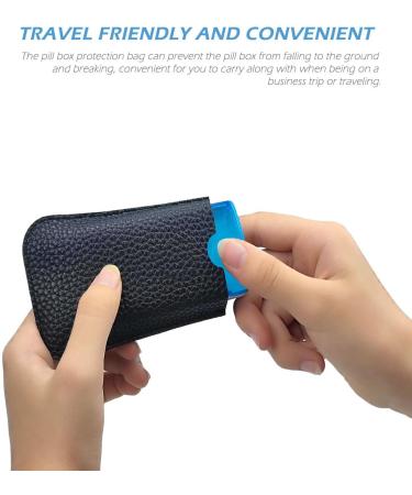 VOFOON Small Pill Organizer - 3 Times Daily | Travel Pill Box 2 Pack | Portable 3 Compartment Medicine Case for Vitamins & Supplements - Buy Online on GoSupps.com