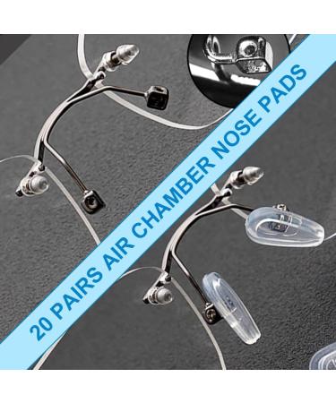 ZamxHug Glasses Nasal Pads - Silicone Non-Slip Transparent Nose Pads for Glasses & Sunglasses 25 Pairs - Click System Slide Stoppers & Protection Accessories - Buy Online on GoSupps.com