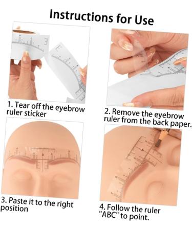 HAPINARY 50pcs Leveling Eyebrow Ruler Eyebrow Line for Measurement Marker Eyebrow Ruler - Buy Online on GoSupps.com