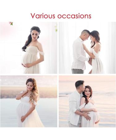 Maeau Maternity Photography Props Dress - Elegant Women's Maternity Dress for Wedding Party Photo Shoot - XL Green - Buy Online on GoSupps.com