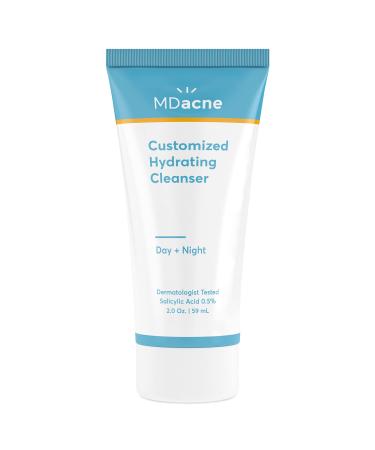 MDacne Hydrating Facial Cleanser with Micronized Salicylic Acid 0.5% - Acne Treatment with Plant-Based Ingredients to Remove Dirt & Oil  Protect Skin & Unclog Pores - Soothes Redness & Inflammation