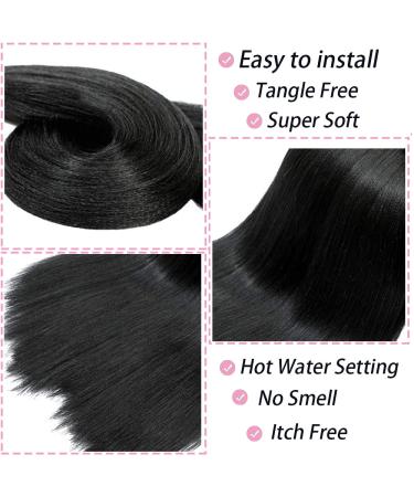 30 Pre-Stretched Braiding Hair Extensions - 8 Pack Premium Yaki Texture, Hot Water Set, 1B Color - 30 Inch - Buy Online on GoSupps.com