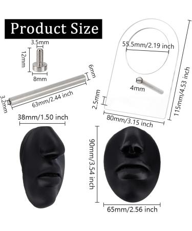 OLYCRAFT Black Silicone Nose Mouth Model - Flexible Rubber Display for Piercing Jewelry Practice & Teaching Instructions - Acrylic Stand Included - Buy Online on GoSupps.com