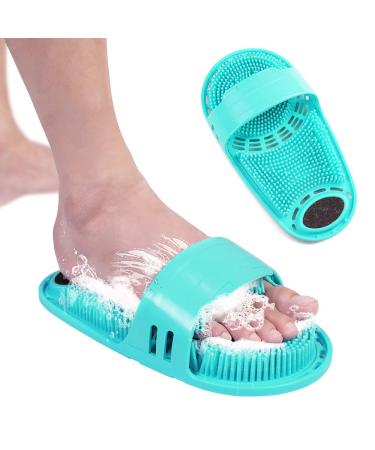 meidong Silicone Shower Foot Scrubber Personal Foot Massage and Cleaning  Non-Slip Foot Scrubber for Men and Women (1PCS Green)