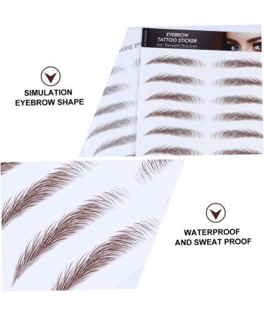Balacoo 4pcs Eyebrow Stickers Makeup Stickers Hair- Authentic Eyebrows Eyebrow Tool Makeup Tools Cosmetic 4d 1 count (Pack of 1) Brown - Buy Online on GoSupps.com