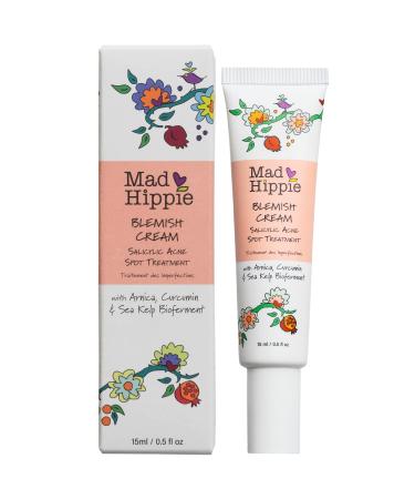 Mad Hippie Blemish Cream - Salicylic Acid Acne Spot Treatment with Turmeric/Arnica/Calendula for Pimple-Free  Clear Skin  1.02 Fl Oz