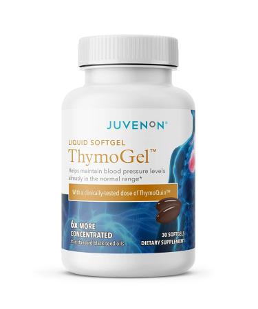 Juvenon Inc. ThymoGel - Blood Pressure Supplement with Black Seed Oil (30 Softgels) - Lowers Blood Pressure Naturally, Boosts Immune System, Memory and Focus & Relieves Joint Discomfort