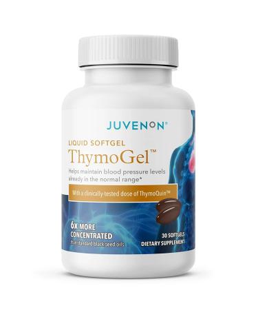 Juvenon Inc. ThymoGel - Blood Pressure Supplement with Black Seed Oil (30 Softgels) - Lowers Blood Pressure Naturally, Boosts Immune System, Memory and Focus & Relieves Joint Discomfort - Buy Online on GoSupps.com