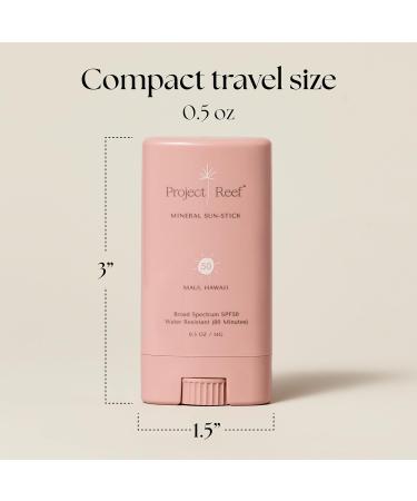 SPF 50 Sheer Mineral Sunscreen Stick | Vegan Reef Safe Non-Nano Zinc | Travel-Friendly Face Sunblock for Kids - No White Residue - Buy Online on GoSupps.com