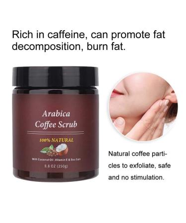 Natural Coffee Body Scrub Cream - Exfoliating & Anti-Aging | Fades Fine Lines | 250g - Buy Online on GoSupps.com