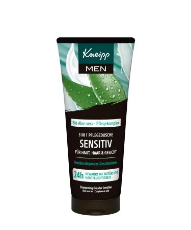 Kneipp MEN 3in1 caring shower gel Sensitiv for skin hair and face organic aloe vera skinsoothing shower experience 200 ml