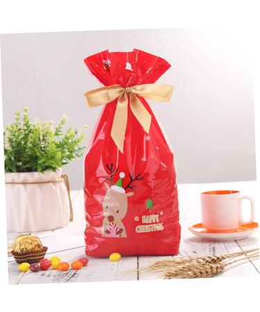 ORFOFE 10pcs Gingerbread Bags Elk Candy Bag Drawstring Bags for Candy Packing Bag Snowflake Crisp - Buy Online on GoSupps.com