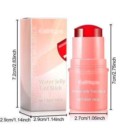 2-In-1 Lipstick In Jelly And Blush For The Cheeks Jelly Tint Blush Cooling Water Jelly Tint Stick Lip And Cheek Jelly Blush Stick Buildable & Blendable Watercolor Finish (Red) - Buy Online on GoSupps.com