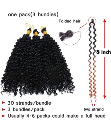 SEGO Water Wave Braids - Afro Kinky Hair Extension Closure Bundles | Dark Black 1 - 20cm (90g) - International Shipping - Buy Online on GoSupps.com