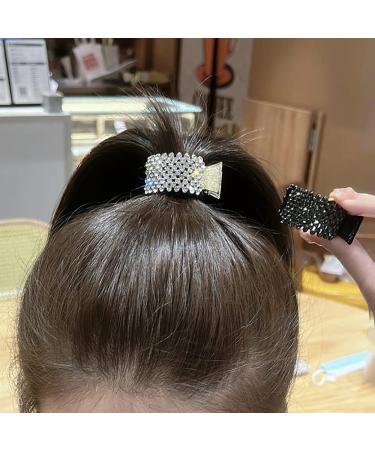 3Pcs Rhinestone Hair Claw Clips for High Ponytail - Decorative Ponytail Holder Accessories for Women - Buy Online on GoSupps.com