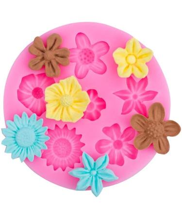 6 Pcs Flower Silicone Mold Set for Candy, Chocolate, Fondant, Polymer Clay - Rose, Daisy, Butterfly, Mini Flowers - Ideal for Soap Crafting & Cake Decoration - Buy Online on GoSupps.com