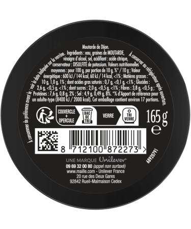 Maille Moutarde Fine de Dijon l'Originale Forte Verrine 165 g - Lot de 3 - Buy Online on GoSupps.com