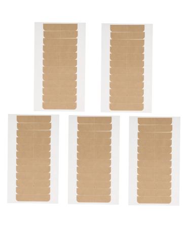 Beaupretty 5 Sheets Double-sided Tape Mini Hair Ties Lace Wig Tape Double Sided Double Side Tape Mini Tape Double Sided Tape Wigs Lace Front Hair System Tape Adhesive Invisible Supplies Khaki