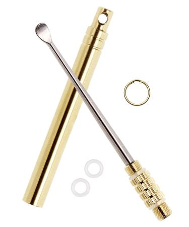 ONLYKXY Ear Wax Removal Tool,Folding Type Titanium Alloy Ear-Pick Cleaner Portable Ear Wax Removal Tools Ear Spoon Attached A Key Ring