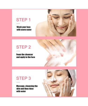 BIOAQUA Peach Cleanser Foam Amino Acid Clarifying Facial Skin Cleansing 100g / 3.53oz - Buy Online on GoSupps.com