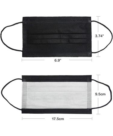 100Pcs Medical Grade Black Disposable Face Masks - 3 Ply - USA Made for Adults - Soft, Breathable & Comfortable - Buy Online on GoSupps.com
