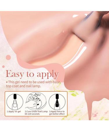 Pink Nail Polish - Nude Pink Gel Varnish - Soak Off UV LED - Pink Gel Nail Polish - Gel Polish Neutral Color Nail Gel Polish for Nail Art French Manicure DIY at Home - Buy Online on GoSupps.com