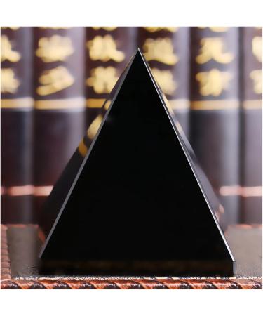 Natural Crystal Rough Pyramid Crystal Black Obsidian Stone Crystal Pyramid Beautiful Surface Lustrous Stones and Crystals for Room Decor ERTEYIN - Buy Online on GoSupps.com