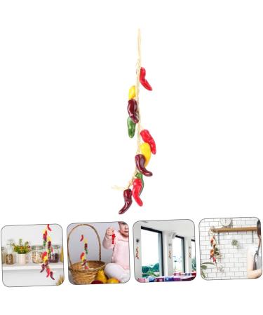Zerodeko 3 Pcs Fake Chili Skewers Hanging Simulation Chili Pepper Pendant Fruit Decor Mini Decor Chinese Decor Plants Decor Artificiales Para Corn Ornament Vegetable Foam Wreath Colorfulx3pcs 56X5CMx3pcs - Buy Online on GoSupps.com