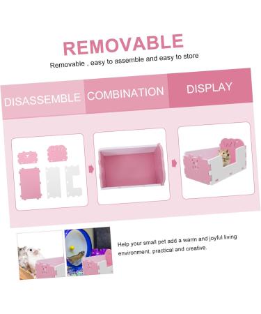 VANZACK 1pc Hamster Toilet Hamster Pee Training Chinchilla Toilet Small Animal Bath Cage Pet Toilet PVC 15x10cm Pink - Buy Online on GoSupps.com