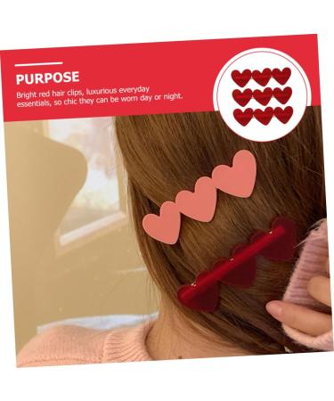 FRCOLOR Love Heart Clamps hairpin heart hairpins cupid valentine heart hair clips heart hair pin women side clamp bangs hair clip hair South Korea Miss alloy Womens Hair Accessories - Buy Online on GoSupps.com