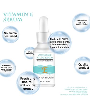 Vitamin E Serum for Face | 20% Anti-Aging Formula with Vitamin C | Reduces Dryness Dark Spots & Wrinkles | 1 fl oz - Buy Online on GoSupps.com
