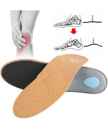 Breathable Leather Insoles | Orthopedic EVA Shoe Inserts for Men & Women - Comfort for Tired Feet (Size 39/40) - Buy Online on GoSupps.com
