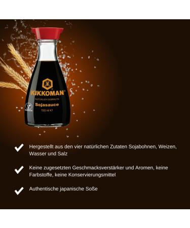 KIKKOMAN Soy Sauce Dispenser - 150 ML | Authentic Japanese Flavor for Your Kitchen | Ideal for Cooking & Dining - Buy Online on GoSupps.com