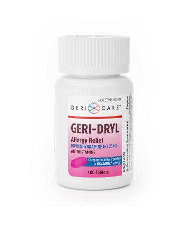 Allergy Relief OTC for Benadryl Ultratabs Diphenhydramine HCL Antihistamine 25mg by Geri-Dryl OTC for Benadryl Ultratabs