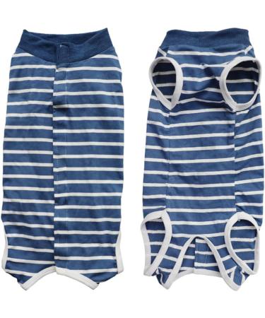 3XL Dog Surgery Recovery Suit - Medical Pet Shirt for Post-Operation Comfort | Cat & Dog Relaxation Onesie - Striped Design - Buy Online on GoSupps.com